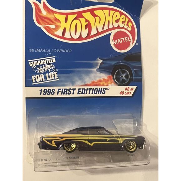 Other - Hot Wheels 1998 First Editions ‘65 Impala Lowrider Diecast Car Blue Card #635